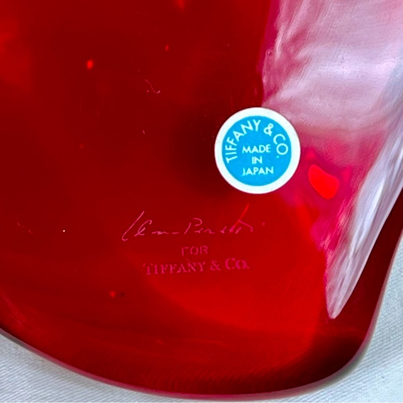 TIFFANY & CO. Vintage Red Crystal Paperweight - Picture 3 of 4